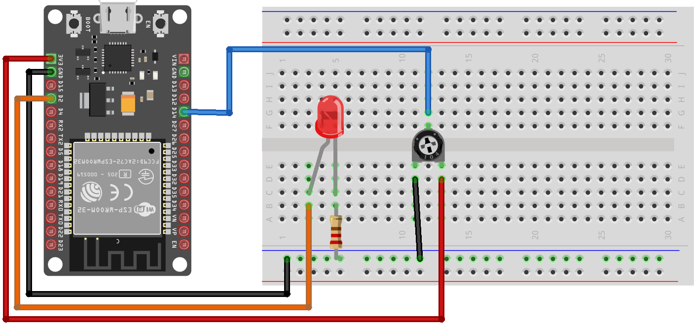 Controlling the LED Brightness Using Potentiometer – Texoham AI