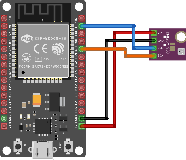 BMP Sensor Interfacing With Thingspeak Web Server Using ESP Texoham AI